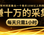 年赚十万的采集站，每天却只需要1小时，一年时间采集出一个售价10W以上的网站-ANQUYE-HENHENLU-26UUU[首页]
