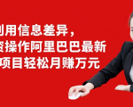 利用信息差异，零投资操作阿里巴巴最新管道项目轻松月赚10000+-ANQUYE-HENHENLU-26UUU[首页]
