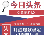 今日头条引流技术4.0，微头条实战细节，微头条引流核心技巧分析，快速发布引流玩法-ANQUYE-HENHENLU-26UUU[首页]