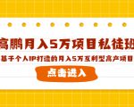 高鹏月入5万项目私徒班，基于个人IP打造的月入5万互利型高产项目！-ANQUYE-HENHENLU-26UUU[首页]