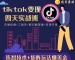 tiktok变现四天实战班，连怼技术+矩阵玩法赚美金！价值998元-ANQUYE-HENHENLU-26UUU[首页]
