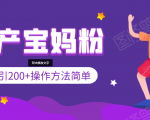 引200+预产期宝妈，从预产期到K12教育持续转化，操作方法简单-ANQUYE-HENHENLU-26UUU[首页]
