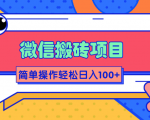 微信搬砖项目，简单几步操作即可轻松日入100+【批量操作赚更多】-ANQUYE-HENHENLU-26UUU[首页]
