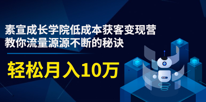 素宣成长学院低成本获客变现营，教你流量源源不断的秘诀，轻松月入10万-ANQUYE-HENHENLU-26UUU[首页]