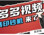 拼多多视频搬砖印钞机玩法，2021年最后一个短视频红利项目-ANQUYE-HENHENLU-26UUU[首页]