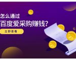 大王·怎么通过百度爱采购赚钱，已经通过百度爱采购完成200多万的销量-ANQUYE-HENHENLU-26UUU[首页]