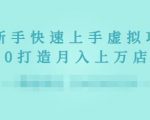 2022年虚拟项目实战指南，新手从0打造月入上万店铺-ANQUYE-HENHENLU-26UUU[首页]