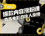 【毒舌电影合伙人亲授】抖音爆款内容涨粉课，5000万抖音大号首次披露涨粉机密-ANQUYE-HENHENLU-26UUU[首页]