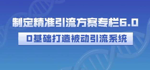 制定精准引流方案专栏6.0，0基础打造被动引流系统-ANQUYE-HENHENLU-26UUU[首页]