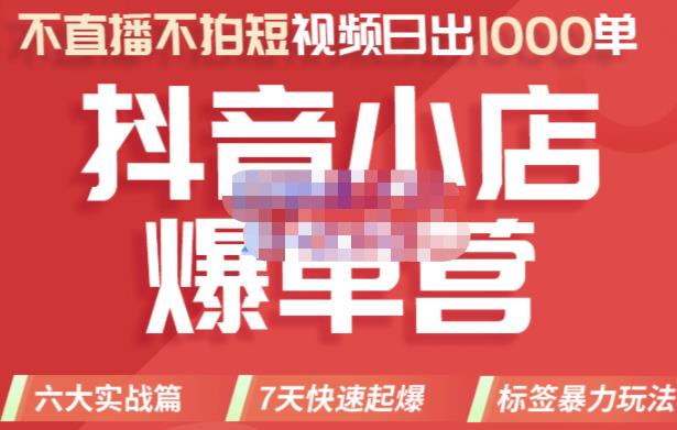 推易电商·2022年抖音小店爆单营，不直播、不拍短视频、日出1000单，暴力玩法-ANQUYE-HENHENLU-26UUU[首页]