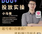 小马哥-Dou+投放实操课，抖加投放，随心推，付费起号逻辑，打破低播放转化-ANQUYE-HENHENLU-26UUU[首页]