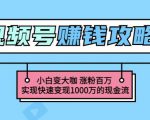 玩转微信视频号赚钱：小白变大咖涨粉百万实现快速变现1000万的现金流-ANQUYE-HENHENLU-26UUU[首页]
