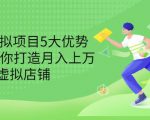 拆解虚拟项目5大优势，0基础教你打造月入上万虚拟店铺（无水印）-ANQUYE-HENHENLU-26UUU[首页]