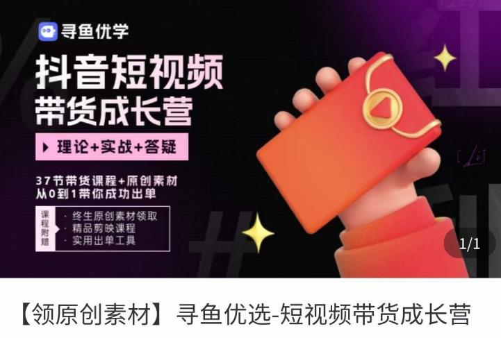 短视频带货成长营，​抖音短视频出单攻略，吃透账号运营的奥秘，轻松带货-ANQUYE-HENHENLU-26UUU[首页]