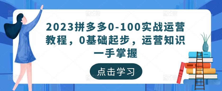 2023拼多多0-100实战运营教程，0基础起步，运营知识一手掌握-ANQUYE-HENHENLU-26UUU[首页]
