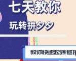 拼多多快速起爆链接思路1.0课程，七天教你玩转拼夕夕，教你快速起爆链接-ANQUYE-HENHENLU-26UUU[首页]