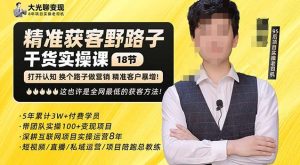 杨光·精准获客野路子，黑科技快速获取精准客户，这也许是全网最低的获客方法了-ANQUYE-HENHENLU-26UUU[首页]