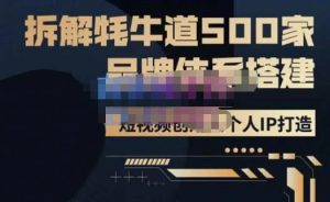 牛牛·500家餐饮品牌搭建&短视频深度解析，拆解牦牛道500家品牌体系搭建-ANQUYE-HENHENLU-26UUU[首页]