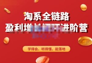 淘系全链路盈利增长闭环进阶营，融合全店动销，学得会、听得懂、能落地！-ANQUYE-HENHENLU-26UUU[首页]