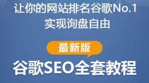 谷歌SEO实战教程：如何让你的网站在谷歌排名第一，内容从入门到高阶，适合个人及团队-ANQUYE-HENHENLU-26UUU[首页]