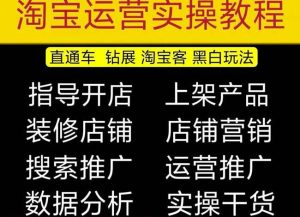2023淘宝开店教程0基础到高级全套视频网店电商运营培训教学课程-ANQUYE-HENHENLU-26UUU[首页]