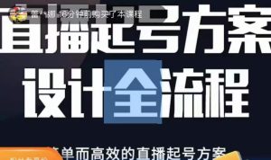 2023正价控流起号课，直播起号方案设计全流程，简单而高效的直播起号方案-ANQUYE-HENHENLU-26UUU[首页]