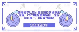 听潮阁学社汽水音乐项目实操课全流程，2023超级蓝海项目，汽水音乐推广，0粉丝也能做-ANQUYE-HENHENLU-26UUU[首页]