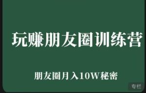 玩赚朋友圈系统课，朋友圈月入10W的秘密，​7天系统图文课程-ANQUYE-HENHENLU-26UUU[首页]
