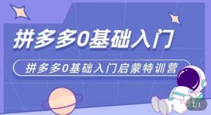 拼多多运营0-1实操特训营，拼多多0基础入门，从基础到进阶的可实操玩法-ANQUYE-HENHENLU-26UUU[首页]