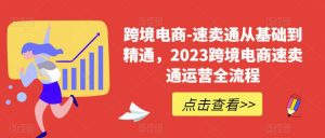 跨境电商-速卖通从基础到精通，2023跨境电商速卖通运营全流程-ANQUYE-HENHENLU-26UUU[首页]