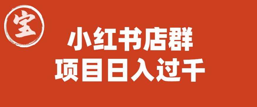 宝哥小红书店群项目，日入过千（图文教程）【揭秘】-ANQUYE-HENHENLU-26UUU[首页]