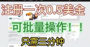 国外项目注册一次0.5美金，只需三分钟无脑操作，可批量同时放大操作，小白工作室福利【揭秘】-ANQUYE-HENHENLU-26UUU[首页]