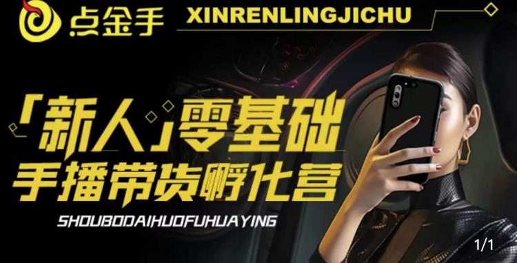 2023点金手·新人零基础手播带货孵化营：账号运营篇+主播话术篇+数据流量篇等-ANQUYE-HENHENLU-26UUU[首页]