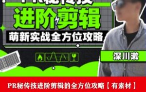 PR进阶剪辑培训班，让你快速成为剪辑大师12节视频课程+素材！-ANQUYE-HENHENLU-26UUU[首页]