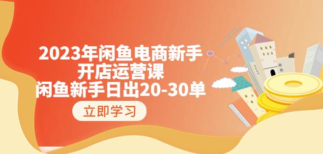 2023年闲鱼电商新手开店运营课：闲鱼新手日出20-30单（18节-实战干货）-ANQUYE-HENHENLU-26UUU[首页]