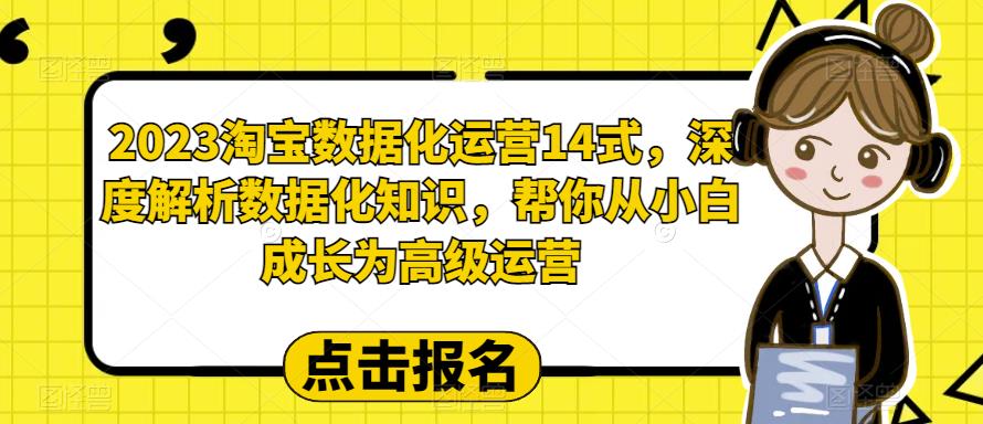 2023淘宝数据化运营14式，深度解析数据化知识，帮你从小白成长为高级运营-ANQUYE-HENHENLU-26UUU[首页]