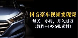 抖音豪车视频变现分享课：每天一小时，月入过万（教程+4986张素材）-ANQUYE-HENHENLU-26UUU[首页]