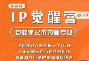 树成林·IP觉醒营，快速树立行业IP的操作方法论，让你赚到人生的第一个1万块（更新）-ANQUYE-HENHENLU-26UUU[首页]
