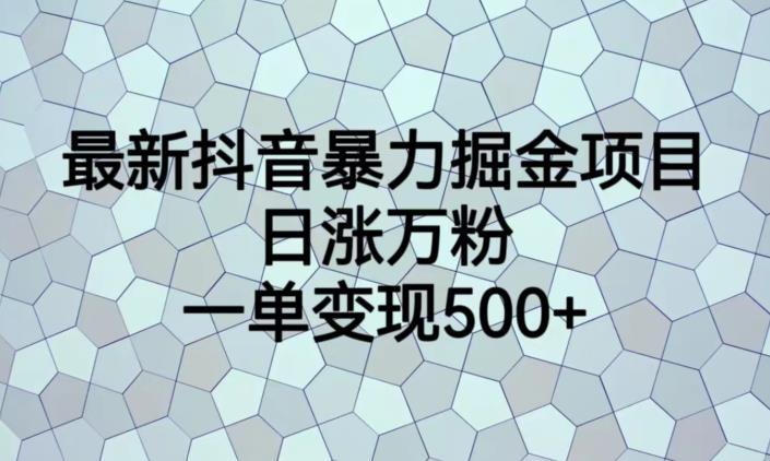 最新抖音暴力掘金项目，日涨万粉，一单变现500+【揭秘】-ANQUYE-HENHENLU-26UUU[首页]