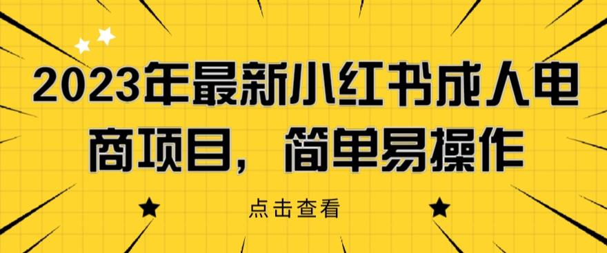 2023年最新小红书成人电商项目，简单易操作【详细教程】【揭秘】-ANQUYE-HENHENLU-26UUU[首页]