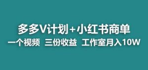 【蓝海项目】多多v计划+小红书商单一个视频三份收益工作室月入10w-ANQUYE-HENHENLU-26UUU[首页]