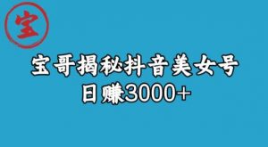 宝哥揭秘抖音美女号玩法，日赚3000+【揭秘】-ANQUYE-HENHENLU-26UUU[首页]
