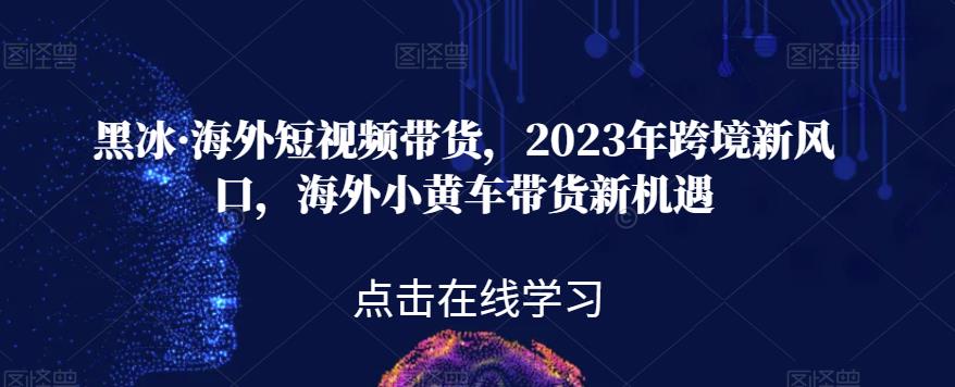 黑冰·海外短视频带货，2023年跨境新风口，海外小黄车带货新机遇-ANQUYE-HENHENLU-26UUU[首页]