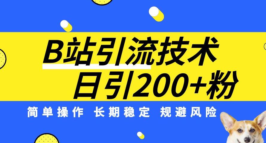B站引流技术：每天引流200精准粉，简单操作，长期稳定，规避风险-ANQUYE-HENHENLU-26UUU[首页]