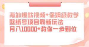 海外爆款视频+保姆级教学，壁纸号项目最新玩法，月入10000+教你一步到位【揭秘】-ANQUYE-HENHENLU-26UUU[首页]