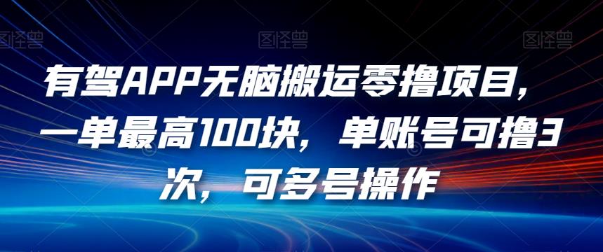 有驾APP无脑搬运零撸项目，一单最高100块，单账号可撸3次，可多号操作【揭秘】-ANQUYE-HENHENLU-26UUU[首页]