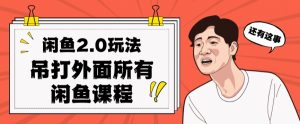 闲鱼2.0玩法单号每天日入2000，吊打市面所有课程-ANQUYE-HENHENLU-26UUU[首页]
