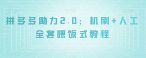 拼多多助力2.0：机刷+人工全套喂饭式教程【揭秘】-ANQUYE-HENHENLU-26UUU[首页]