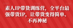素人IP带货训练营，全平台最强带货IP，让带货变得简单、不再神秘-ANQUYE-HENHENLU-26UUU[首页]