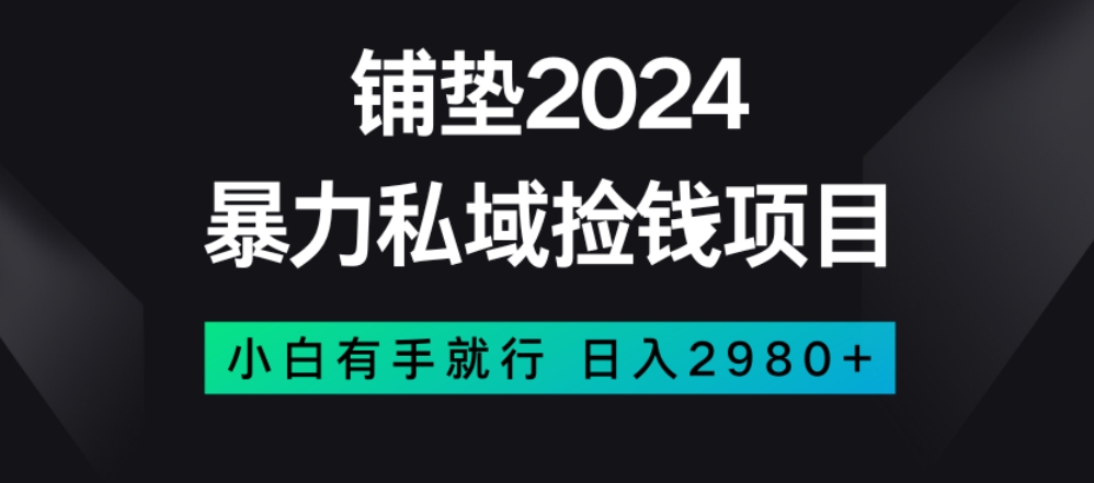 暴力私域捡钱项目，小白无脑操作，日入2980【揭秘】-ANQUYE-HENHENLU-26UUU[首页]